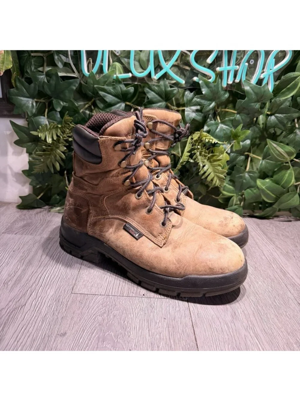 WOLVERINE W190020 8” RAMPARTS WATERPROOF DURASHOCKS MEN'S WORK BOOT SZ 8.5